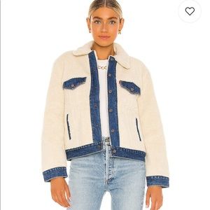 NWT Ex-Boyfriend Sherpa Pieced Trucker Jacket
